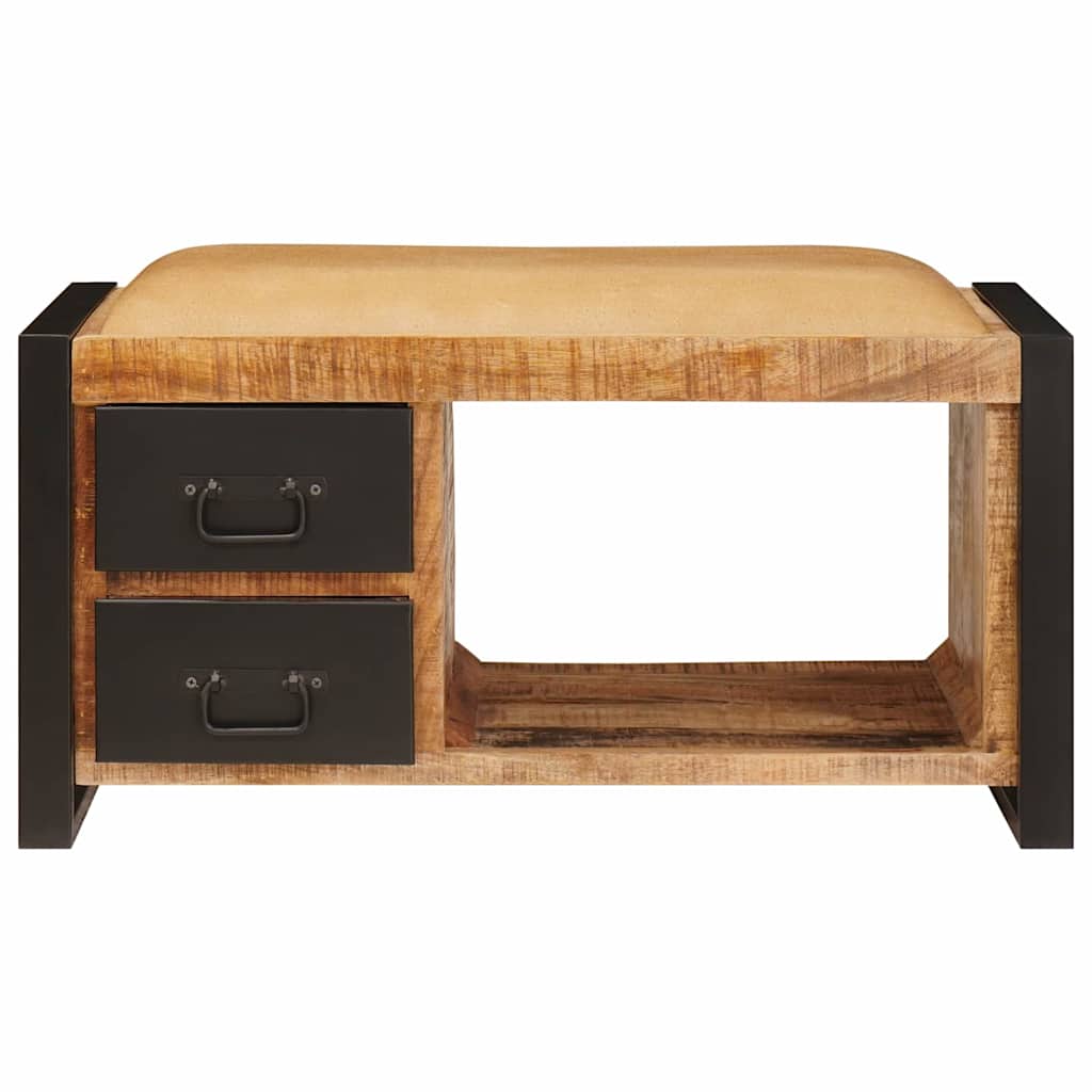 Opbevaringsbænk Brun 80 x 35 x 40 cm Massivt mangotræ