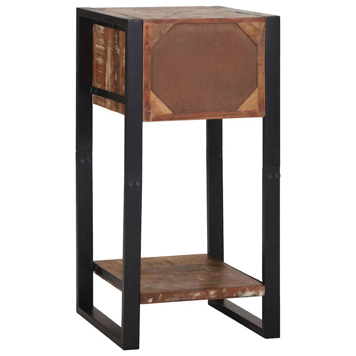 Endebord Flerfarvet 40 x 40 x 80 cm Solid genvundet træ