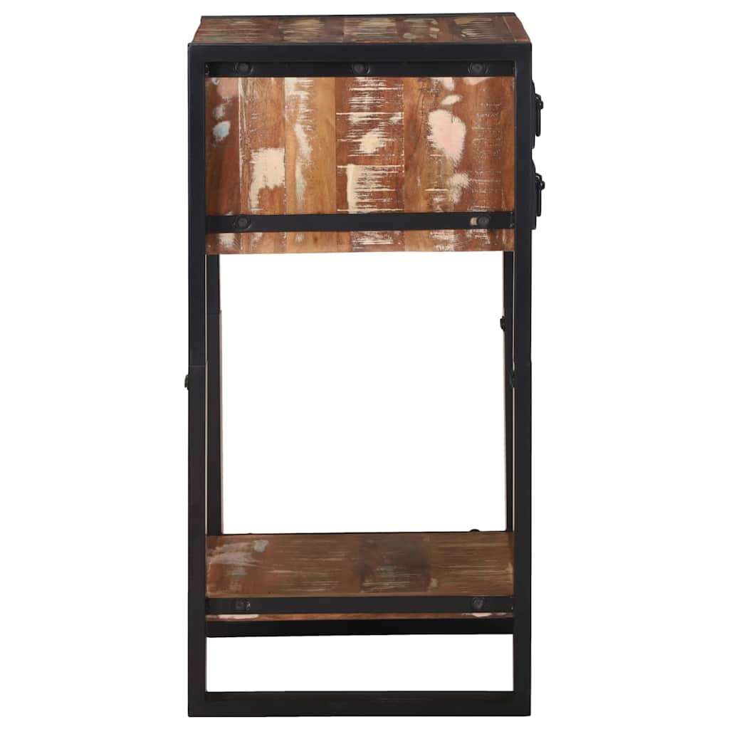 Endebord Flerfarvet 40 x 40 x 80 cm Solid genvundet træ