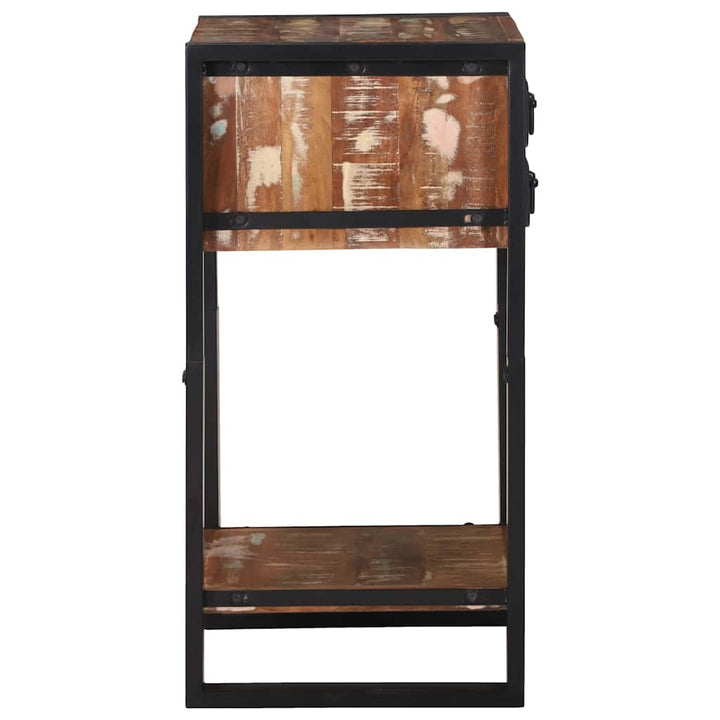 Endebord Flerfarvet 40 x 40 x 80 cm Solid genvundet træ