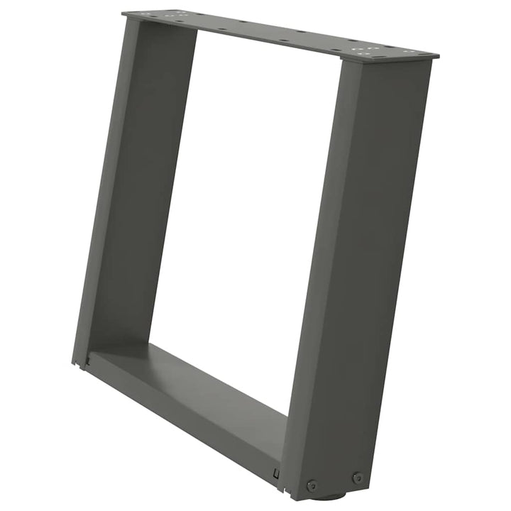 sofabordben U-formet 2 stk. 60x(42-43) cm stål antracitgrå
