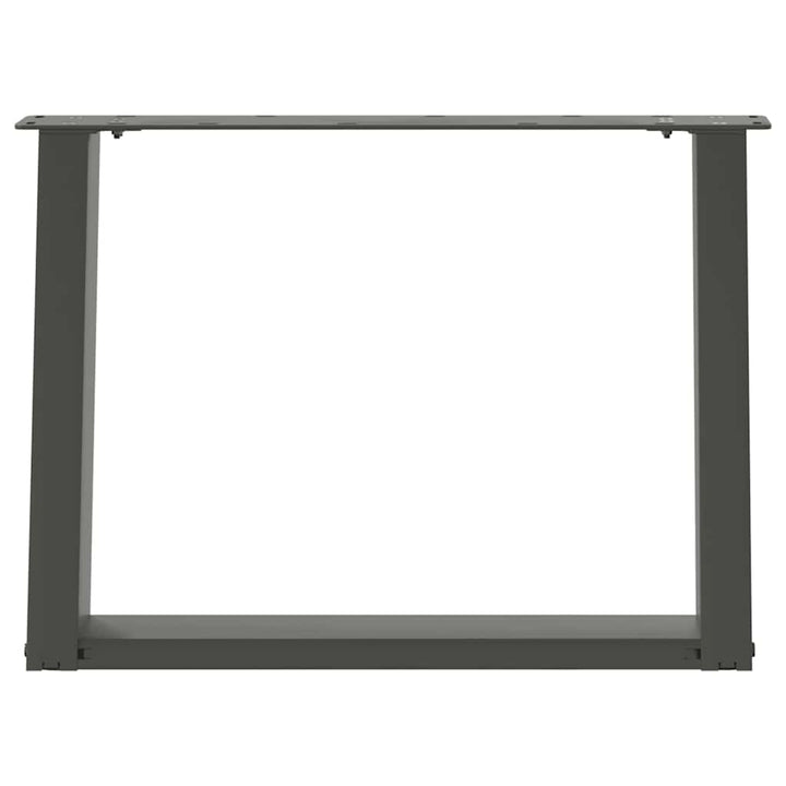 sofabordben U-formet 2 stk. 60x(42-43) cm stål antracitgrå