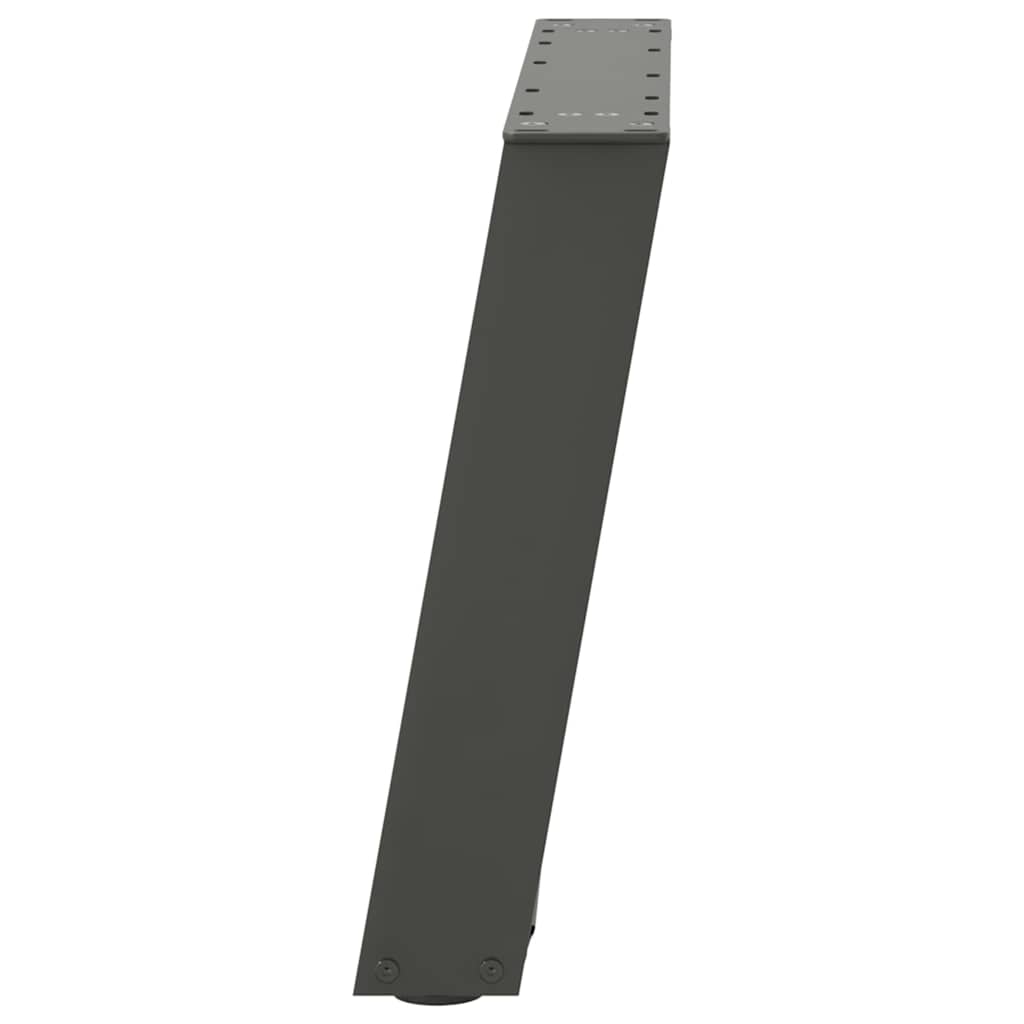 sofabordben U-formet 2 stk. 60x(42-43) cm stål antracitgrå