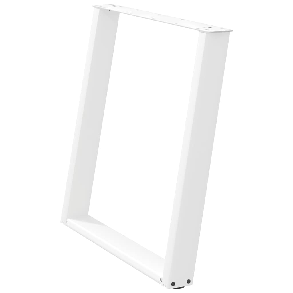 spisebordsben U-formet 2 stk. hvid 70 x (72-73) cm stål