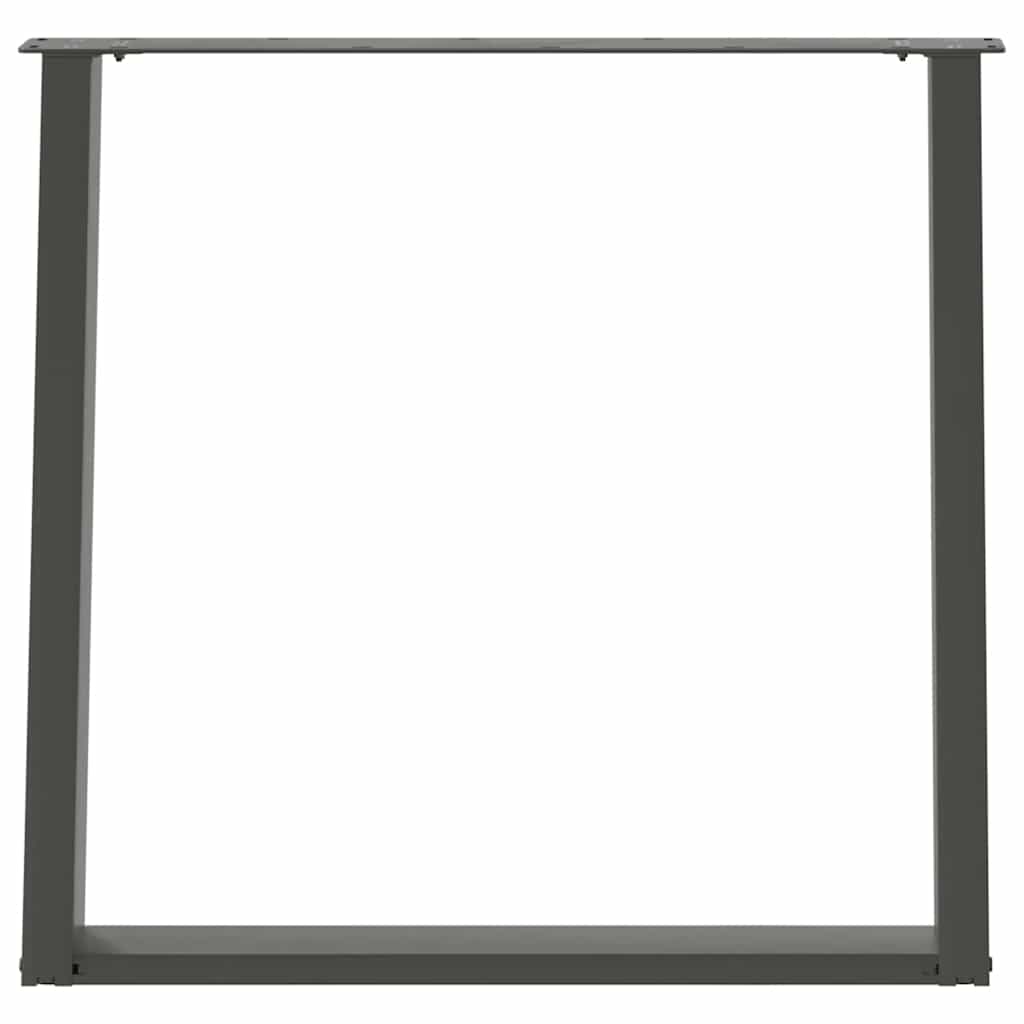 spisebordsben U-formet 2 stk. antracit 70 x (72-73) cm stål