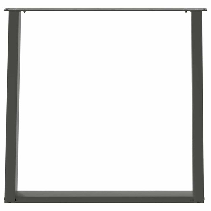 spisebordsben U-formet 2 stk. antracit 70 x (72-73) cm stål