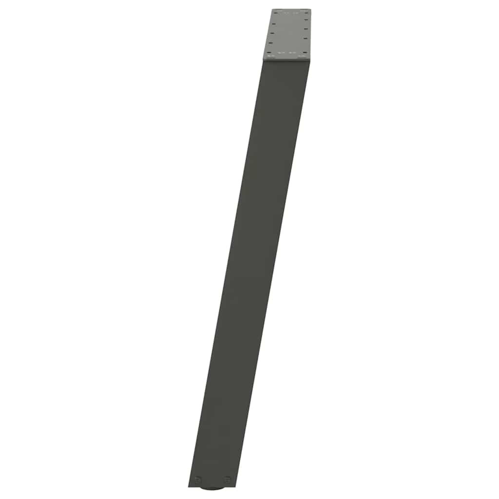 spisebordsben U-formet 2 stk. antracit 70 x (72-73) cm stål