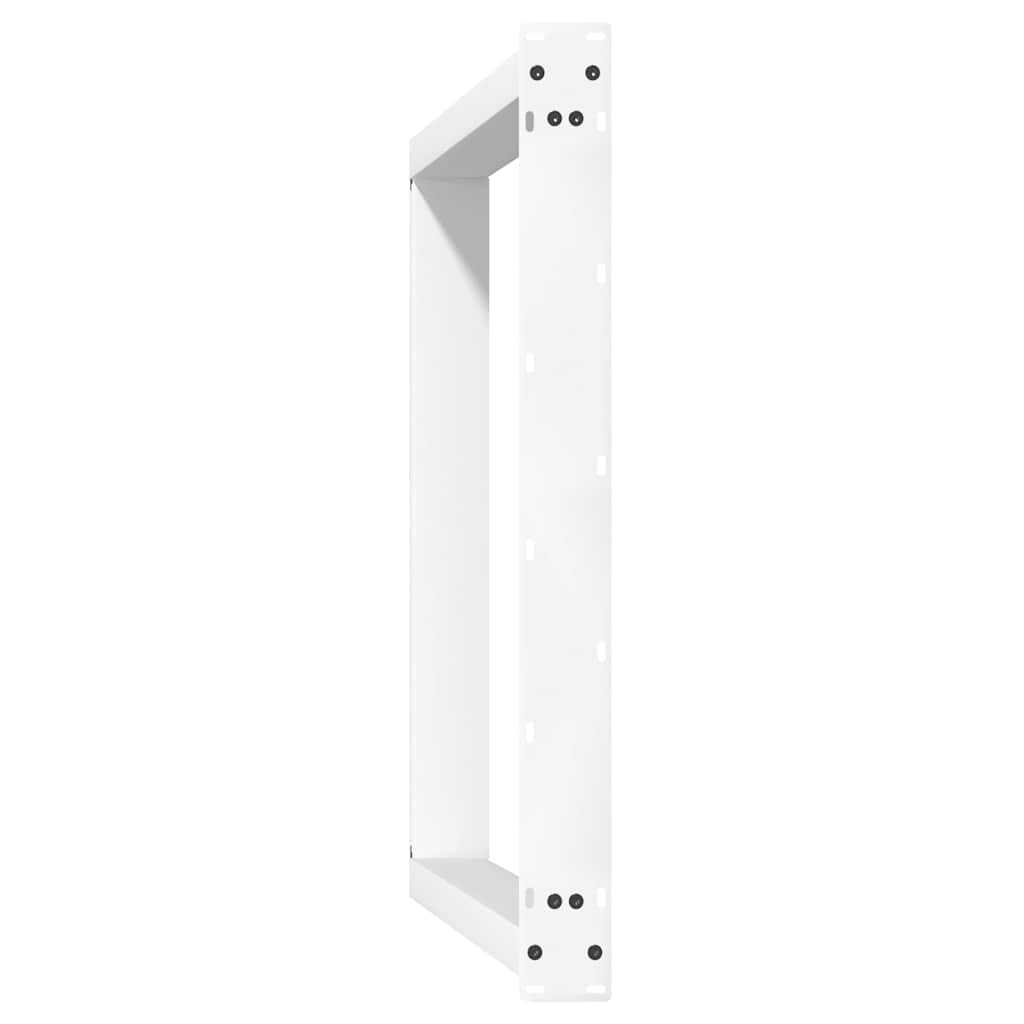 spisebordsben U-formet 2 stk. hvid 90 x (72-73) cm stål