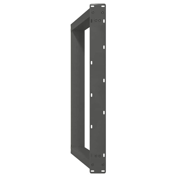 spisebordsben U-formet 2 stk. antracit 90x(72-73) cm stål