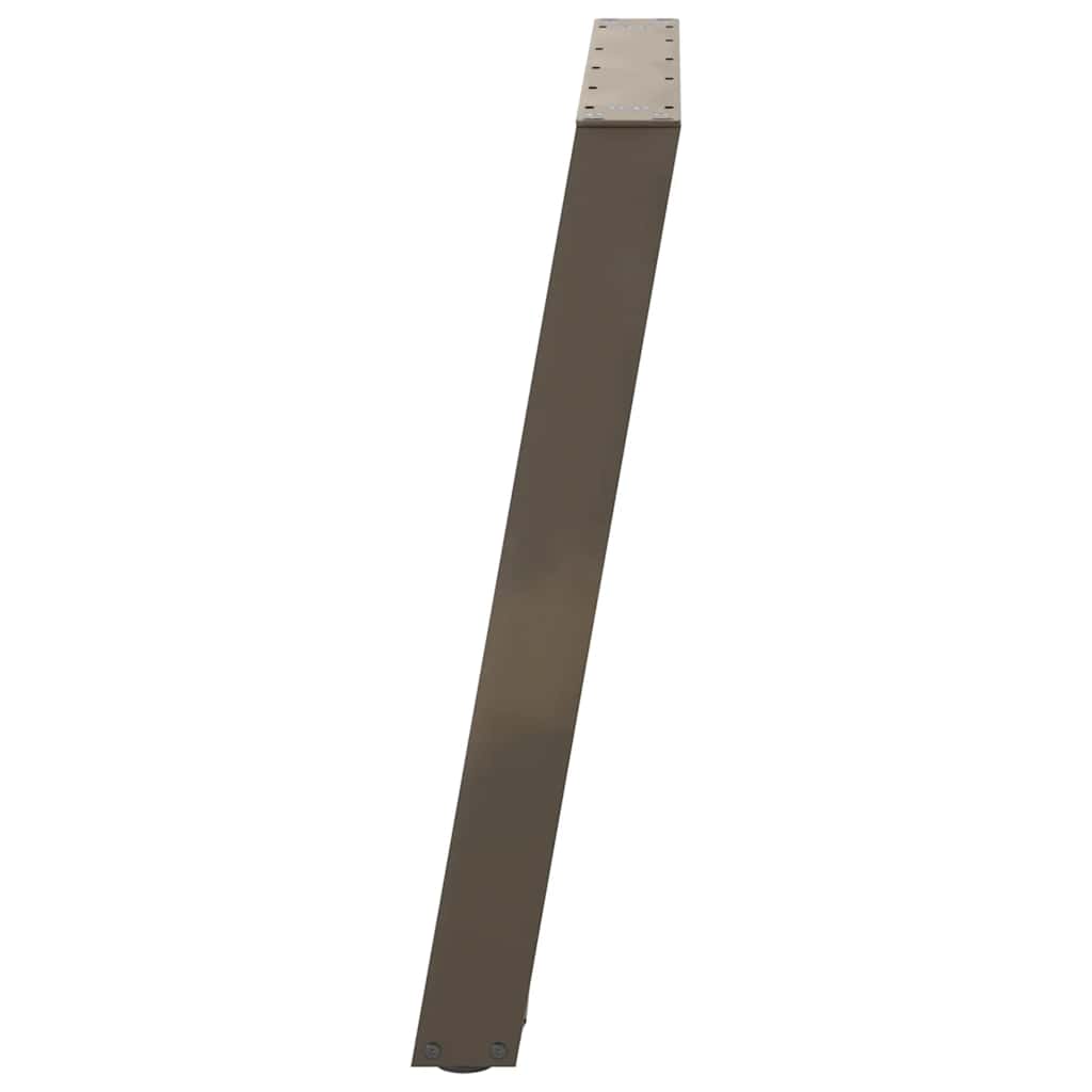 spisebordsben U-formet 2 stk. naturstål 90 x (72-73) cm stål
