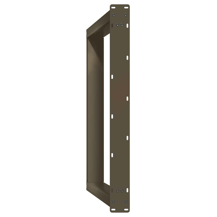 spisebordsben U-formet 2 stk. naturstål 90 x (72-73) cm stål