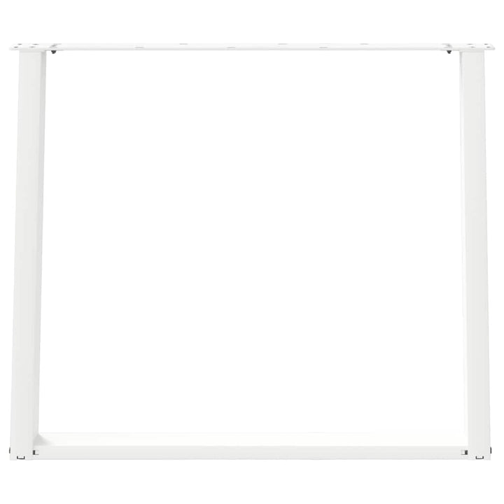spisebordsben U-formet 2 stk. hvid 100x(72-73) cm stål