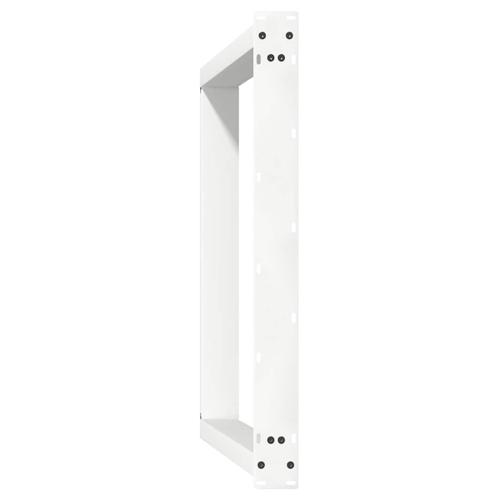 spisebordsben U-formet 2 stk. hvid 100x(72-73) cm stål