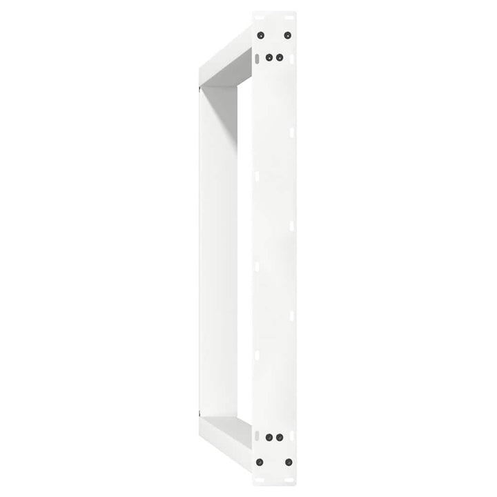spisebordsben U-formet 2 stk. hvid 100x(72-73) cm stål