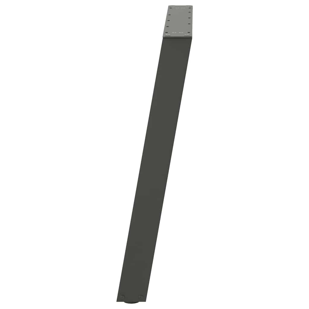 spisebordsben U-formet 2 stk. antracit 100x(72-73) cm stål
