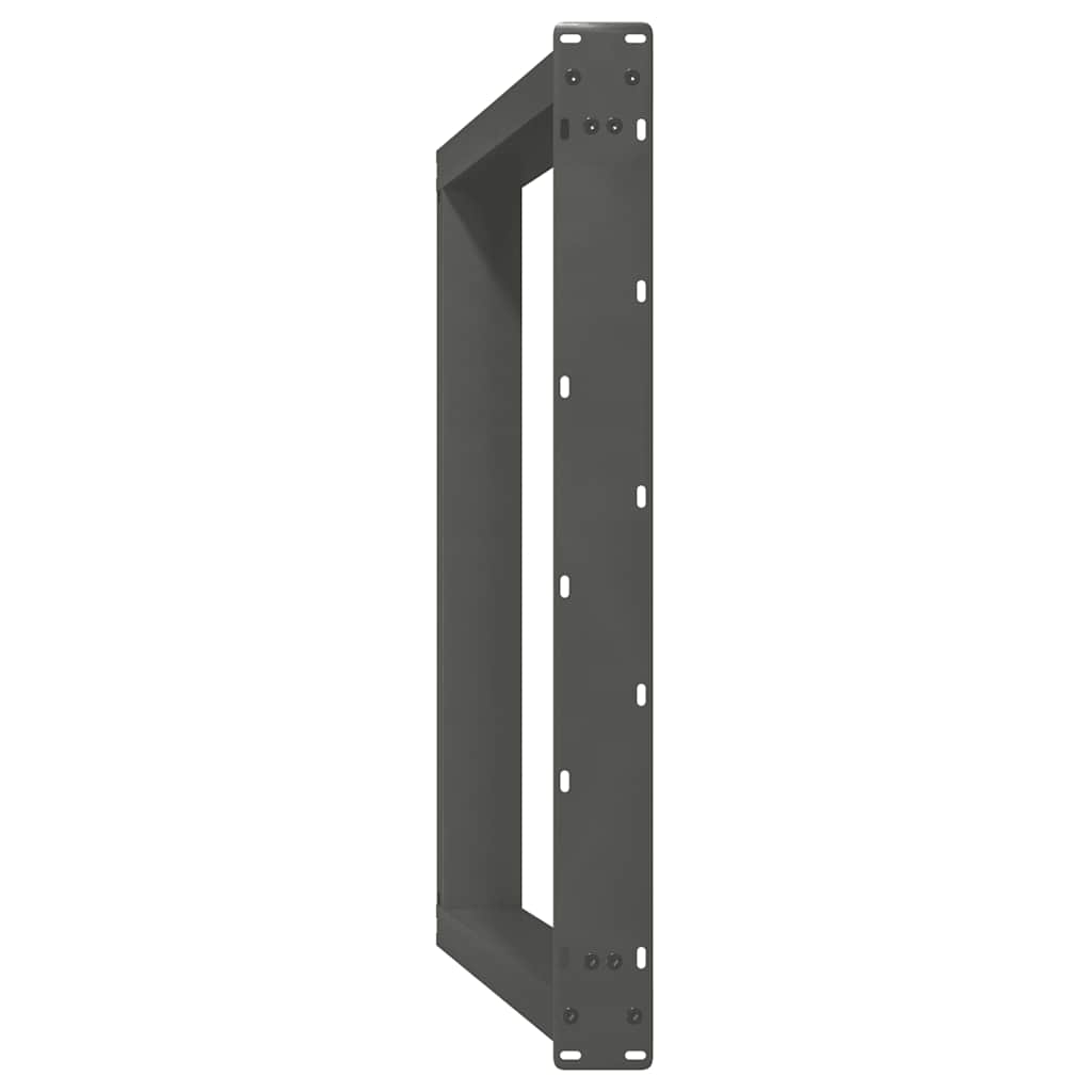 spisebordsben U-formet 2 stk. antracit 100x(72-73) cm stål