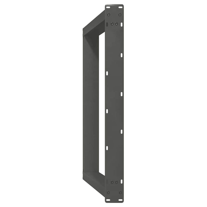 spisebordsben U-formet 2 stk. antracit 100x(72-73) cm stål