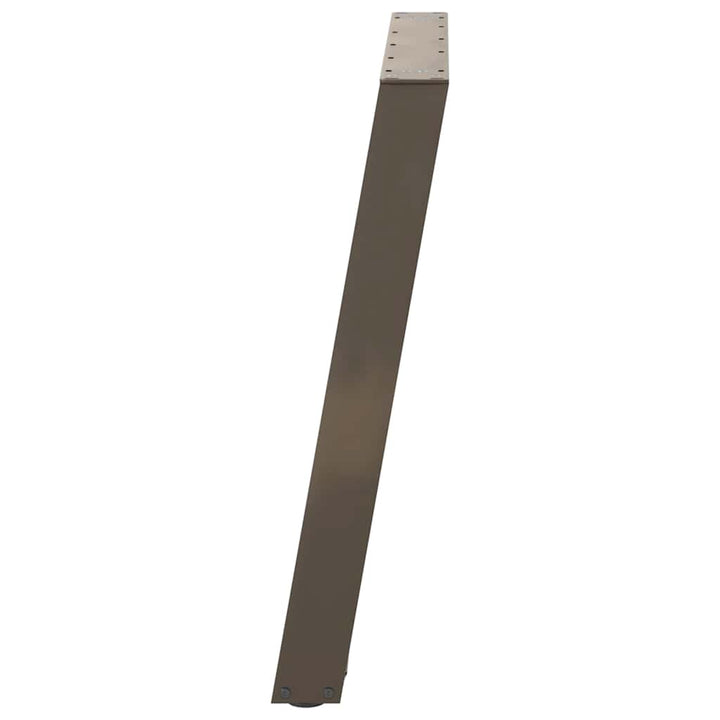 spisebordsben U-formet 2 stk. naturstål 100x(72-73) cm stål