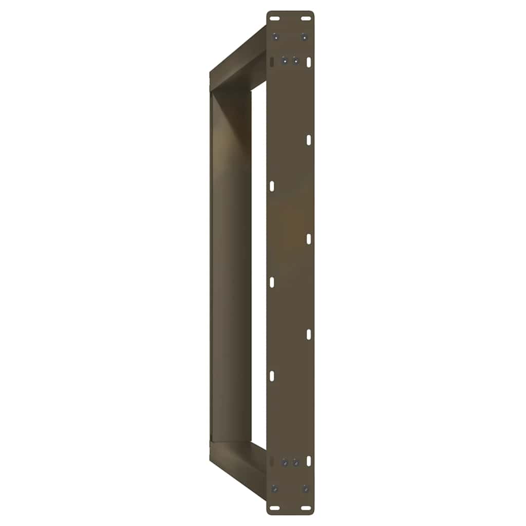 spisebordsben U-formet 2 stk. naturstål 100x(72-73) cm stål