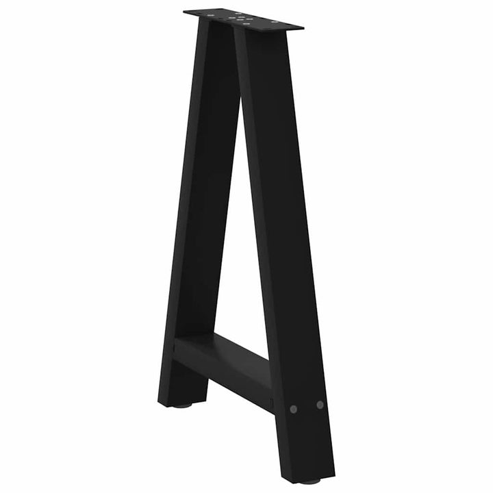 sofabordben A-formet 2 stk 50x(72-73) cm stål sort
