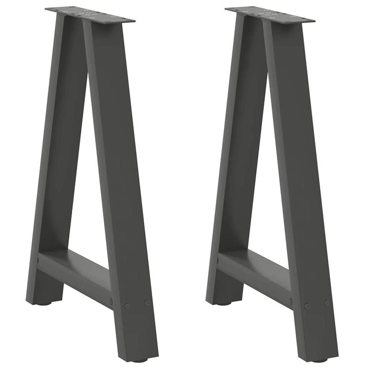 sofabordben A-formet 2 stk 50x(72-73) cm stål antracitgrå
