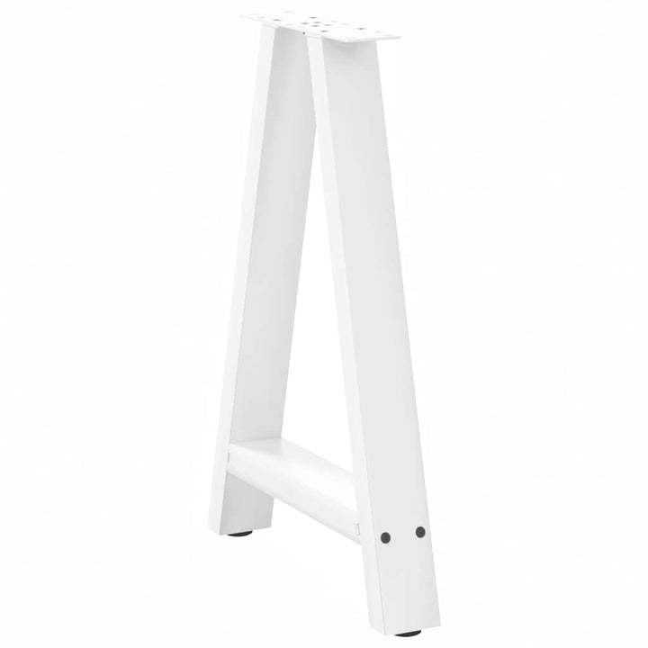 sofabordben A-formet 2 stk 60x(72-73) cm stål hvid