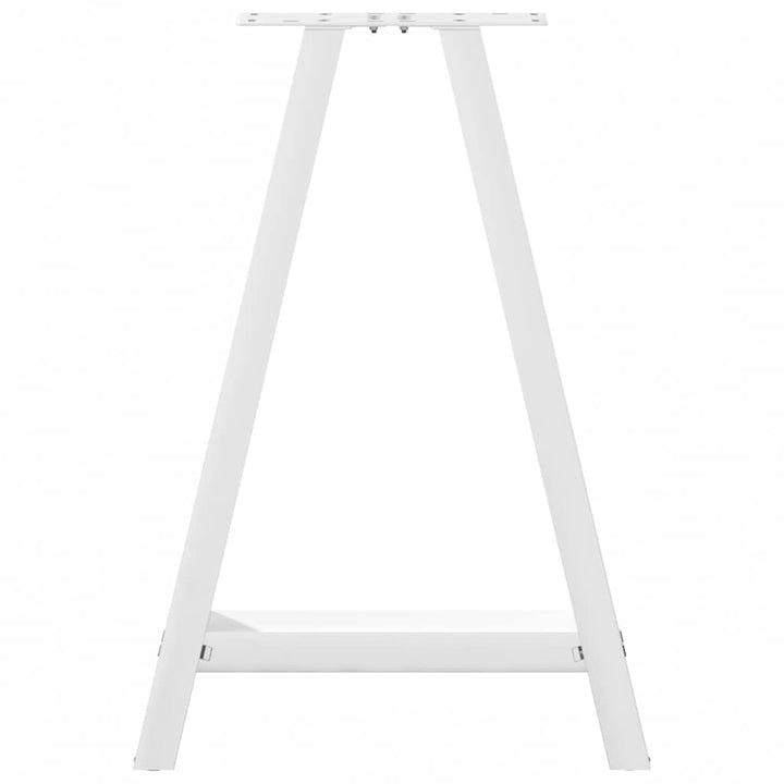 sofabordben A-formet 2 stk 60x(72-73) cm stål hvid