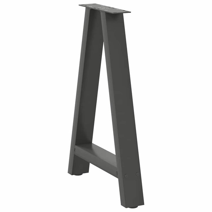 spisebordsben A-formet 2 stk. antracit 60 x (72-73) cm stål