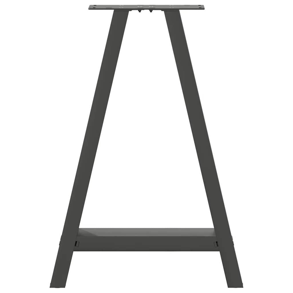 spisebordsben A-formet 2 stk. antracit 60 x (72-73) cm stål