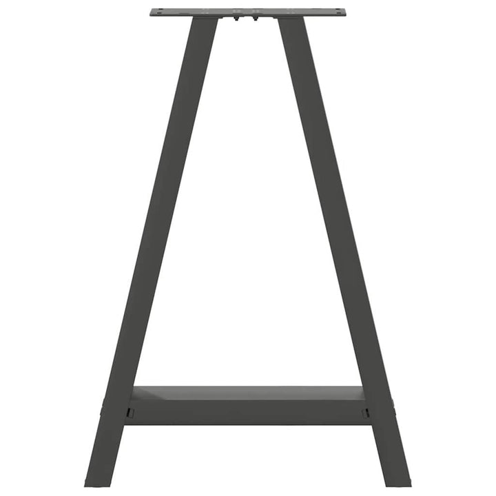 spisebordsben A-formet 2 stk. antracit 60 x (72-73) cm stål