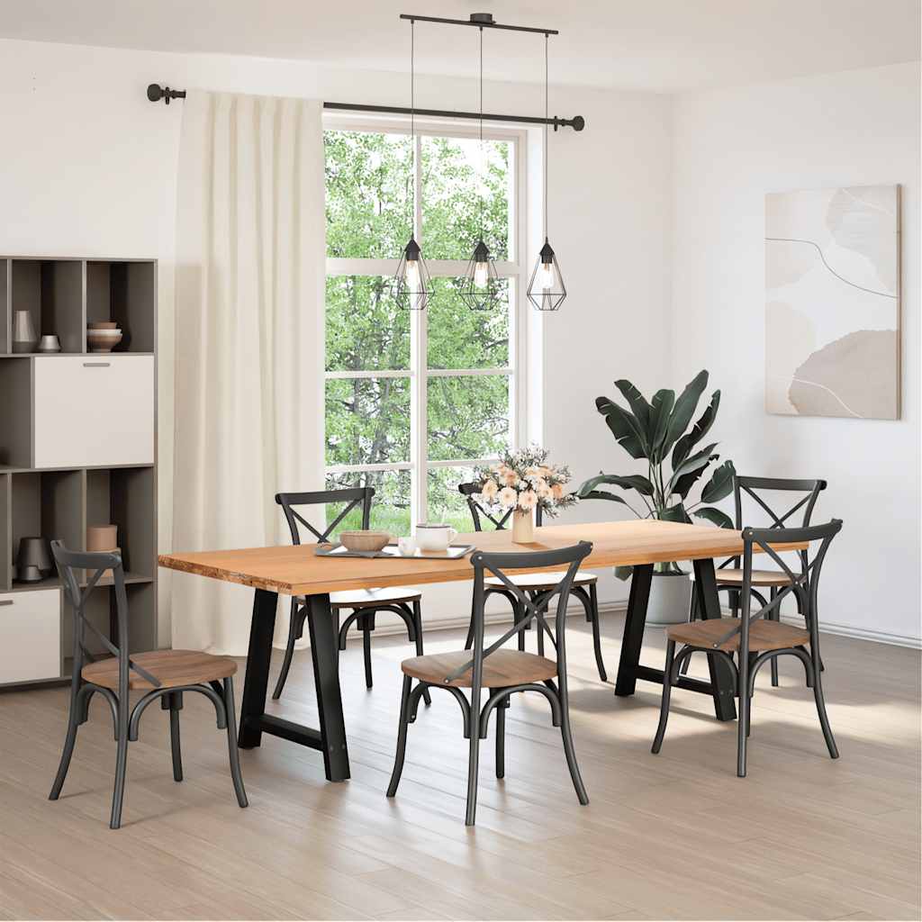 sofabordben A-formet 2 stk 70x(72-73) cm stål sort
