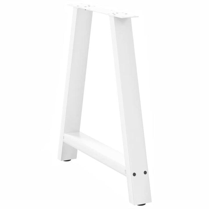 sofabordben A-formet 2 stk 70x(72-73) cm stål hvid