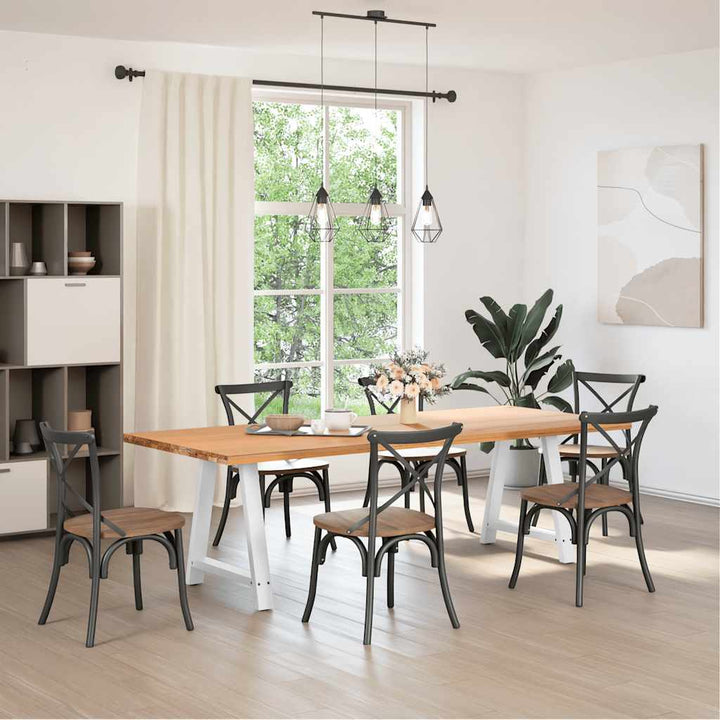sofabordben A-formet 2 stk 80x(72-73) cm stål hvid