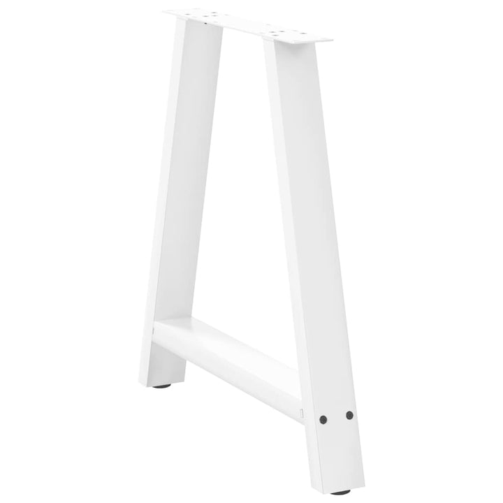 sofabordben A-formet 2 stk 80x(72-73) cm stål hvid
