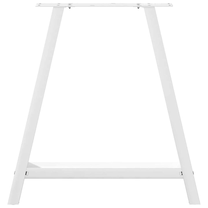 sofabordben A-formet 2 stk 80x(72-73) cm stål hvid