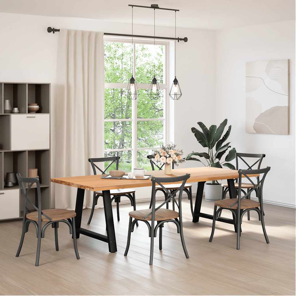 sofabordben A-formet 2 stk 90x(72-73) cm stål sort
