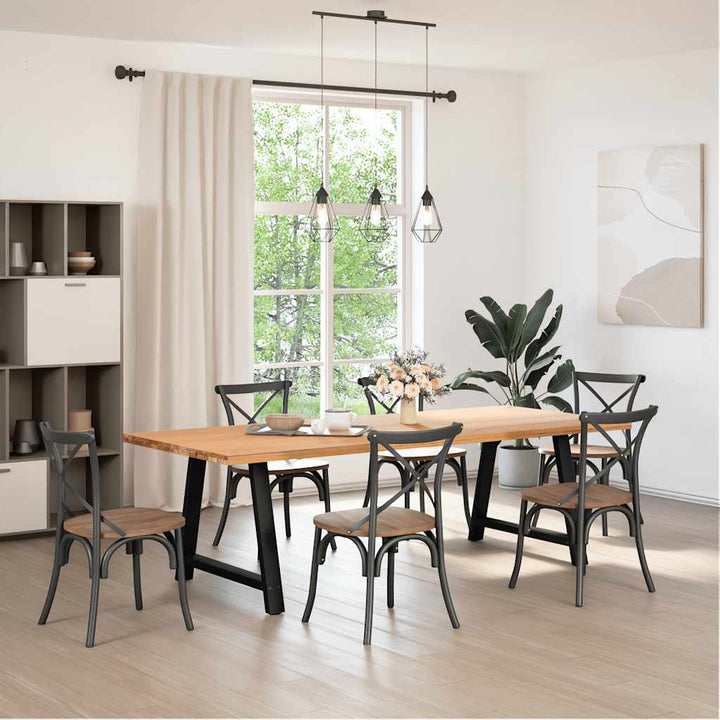 sofabordben A-formet 2 stk 90x(72-73) cm stål sort