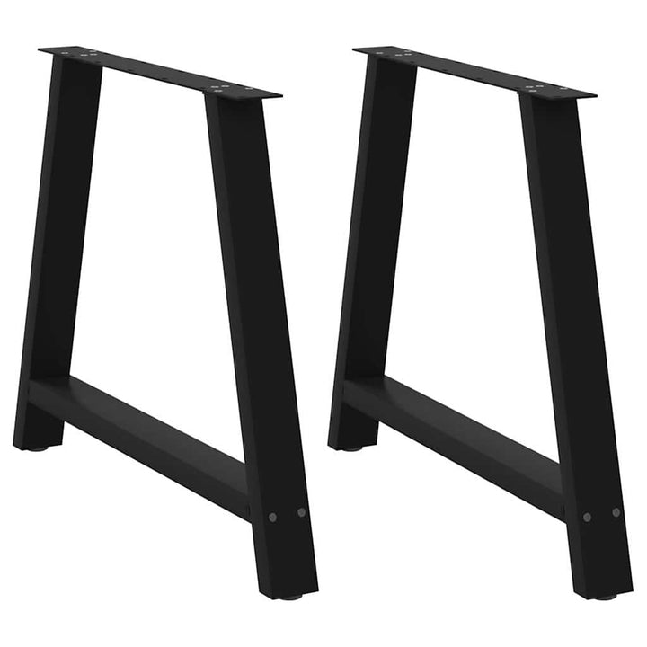 sofabordben A-formet 2 stk 100x(72-73) cm stål sort