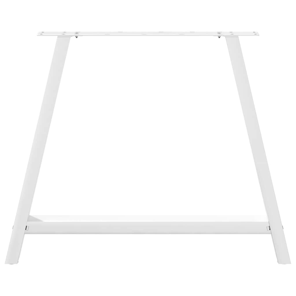 sofabordben A-formet 2 stk 100x(72-73) cm stål hvid