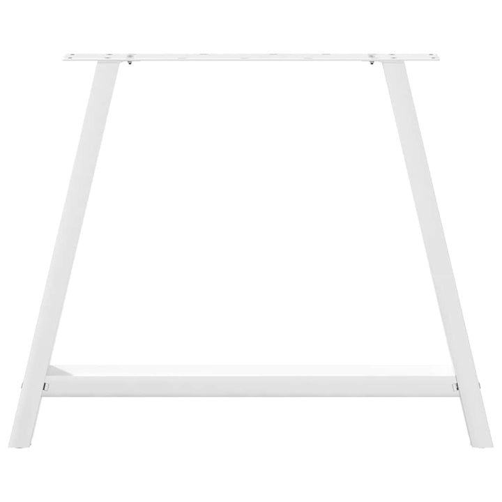 sofabordben A-formet 2 stk 100x(72-73) cm stål hvid