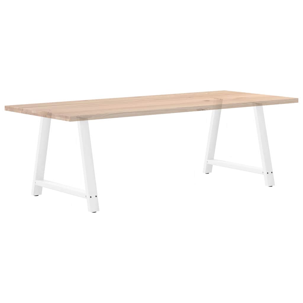 sofabordben A-formet 2 stk 100x(72-73) cm stål hvid