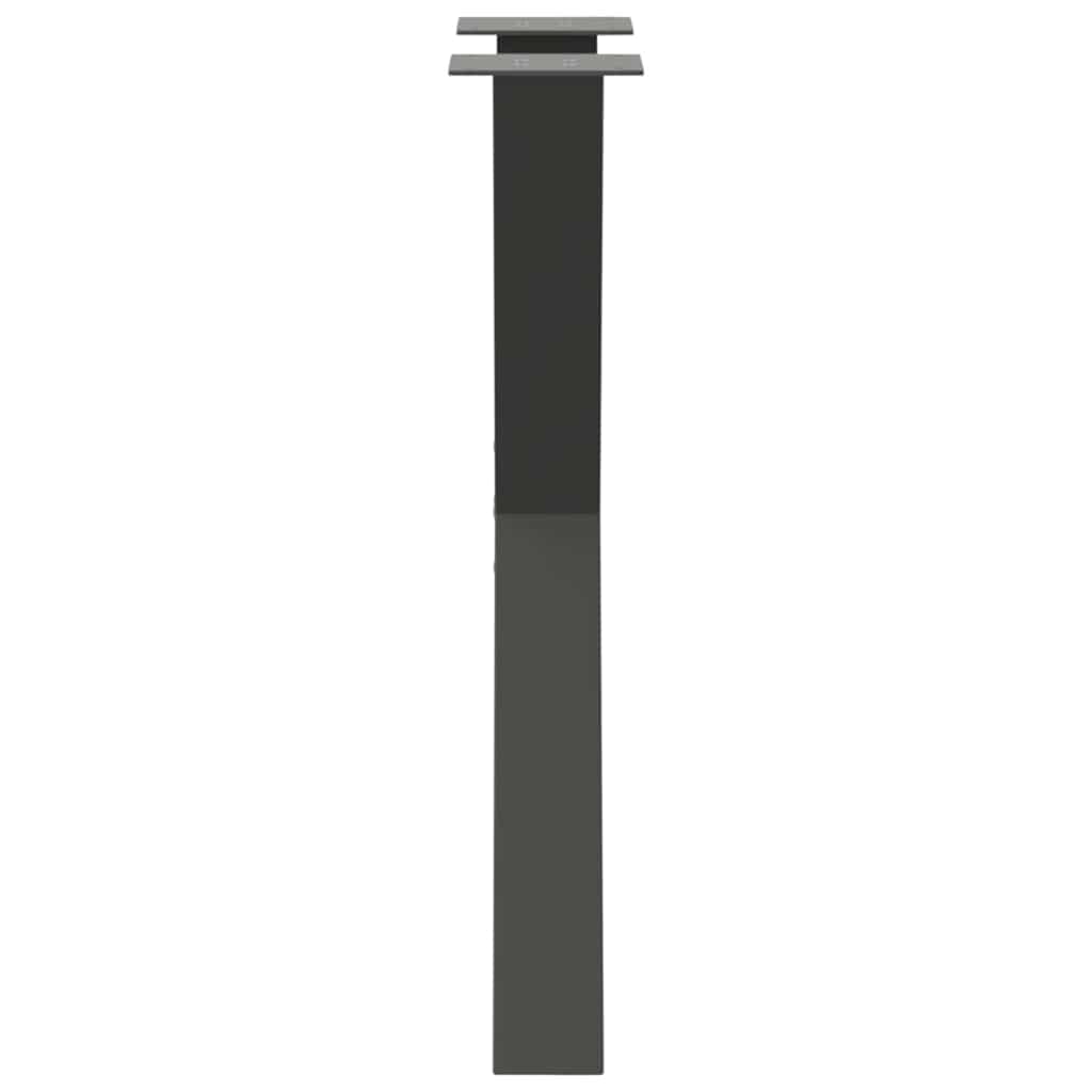 spisebordsben X-formet 2 stk. antracit 50x(72-73) cm stål