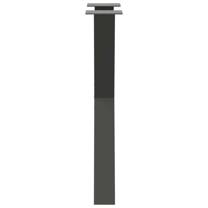 spisebordsben X-formet 2 stk. antracit 50x(72-73) cm stål