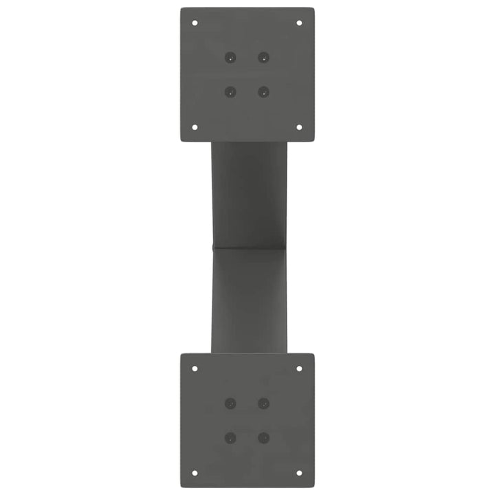 spisebordsben X-formet 2 stk. antracit 50x(72-73) cm stål
