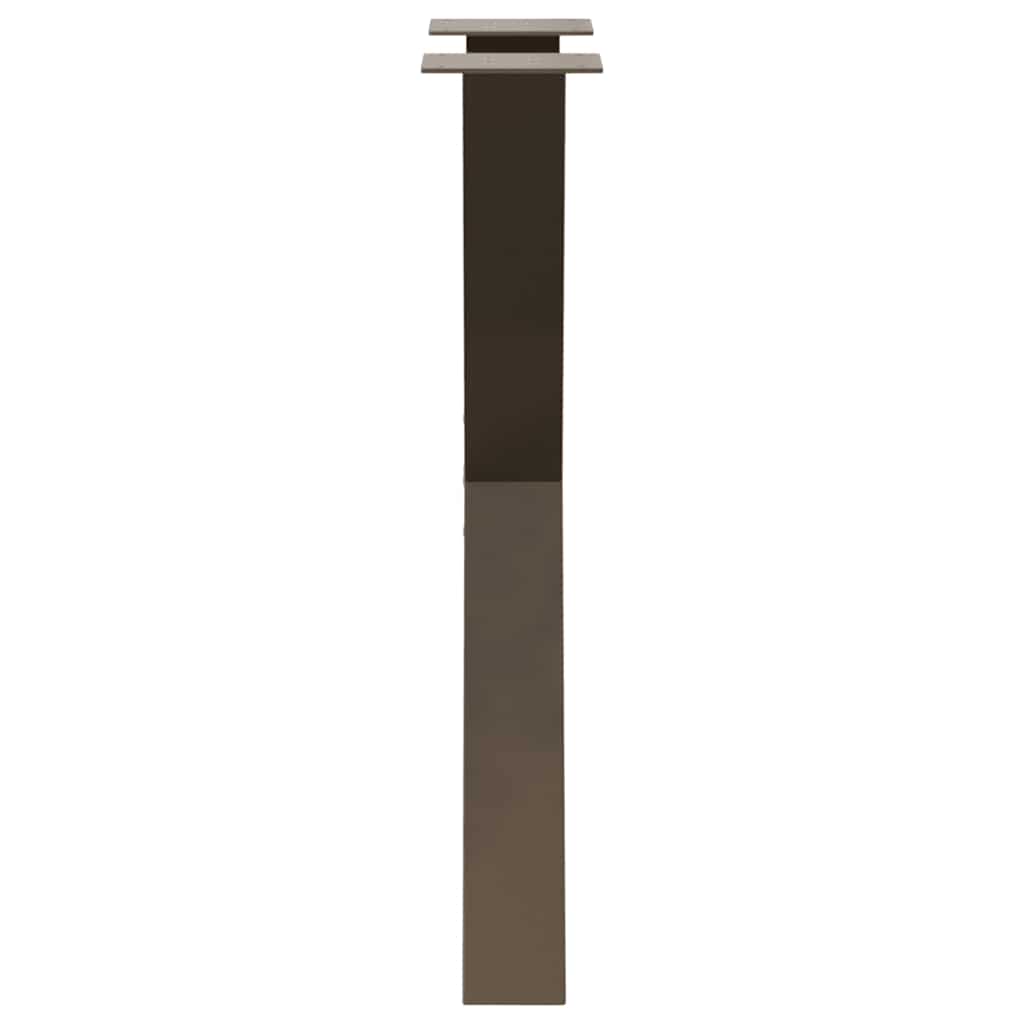 spisebordsben X-formet 2 stk. naturstål 50x(72-73) cm stål