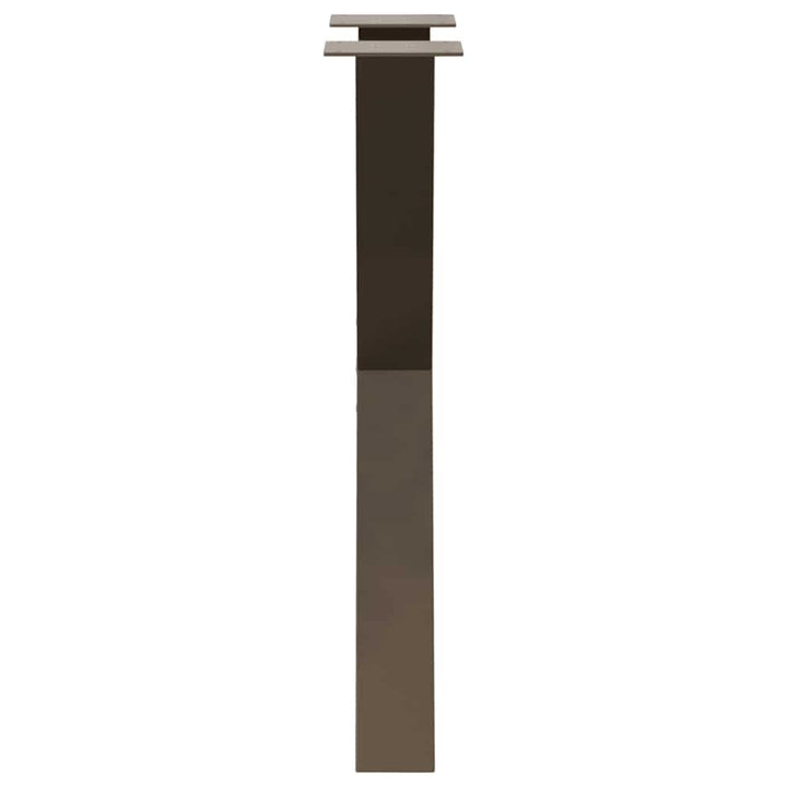 spisebordsben X-formet 2 stk. naturstål 50x(72-73) cm stål