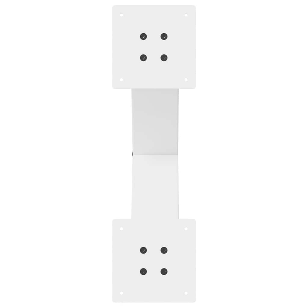 spisebordsben X-formet 2 stk. hvid 60 x (72-73) cm stål
