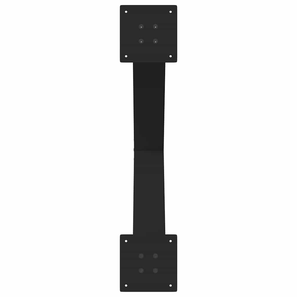 spisebordsben X-formet 2 stk. sort 70 x (72-73) cm stål