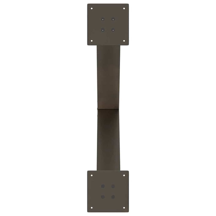 spisebordsben X-formet 2 stk. naturstål 70 x (72-73) cm stål