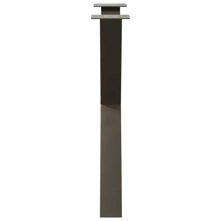 spisebordsben X-formet 2 stk. naturstål 80x(72-73) cm stål